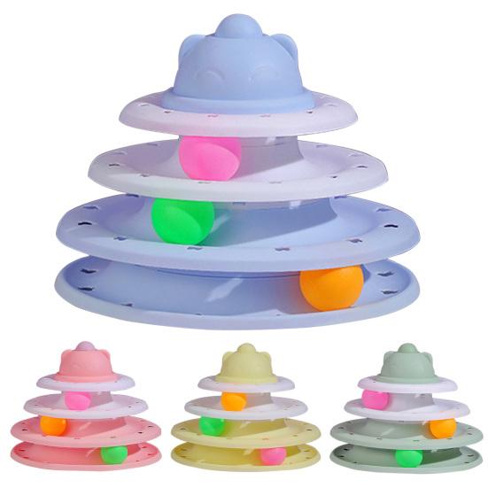 Кошачьи дорожки, игрушечная креативная 4-уровневая развлекательная тарелка, игровая игрушечная башня, треки