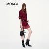 MO&Co. Lapel Collar A-Line Blazer Dress