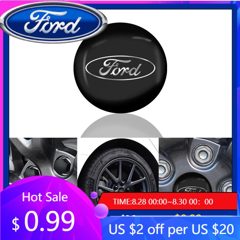New 2026 Car Sticker 4Pcs Car Wheel Hub Cap Metal Emblem Stickers For Ford Focus 2 MK2 3 4 MK3 4 ST Mondeo Festiva Fusion Suit F