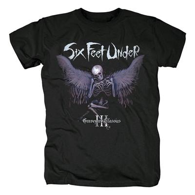 Six Feet Under Шесть футов смерти Одежда для фестиваля хэви-метал Мужская и женская хлопковая футболка с коротким рукавом и принтом черепа