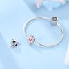Pink Copper Doughnuts And Cats Charms Bead Original Copper Zircon Pet Pendants Fit Bracelet Women Gift