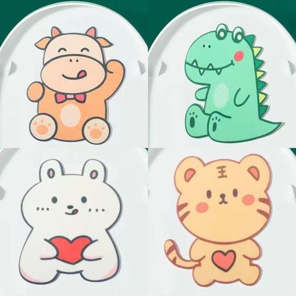 Мультяшные животные для унитаза, наклейки для удаления запаха, самоклеящиеся наклейки для туалета, ароматерапии, ванная комната
