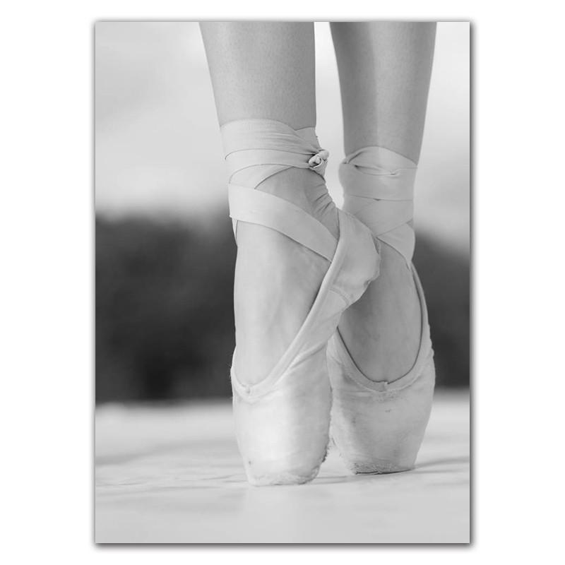 Элегантная балерина, черно-белый художественный постер, модная балетная девушка, винтажная картина, украшение для гостиной, спальни, дома, стены HD0073