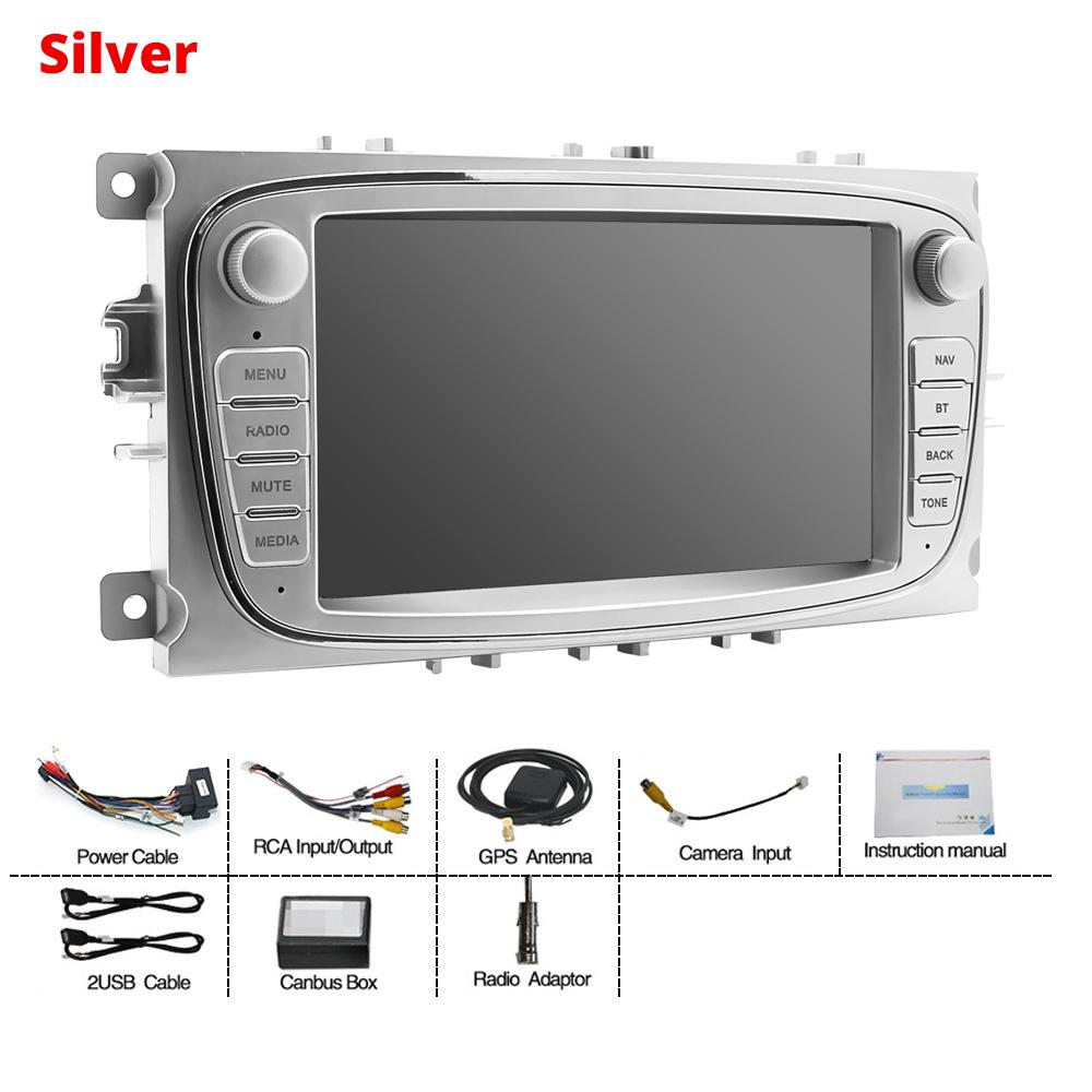 NAVIGUIDE 7'' Android For Ford Focus II S-Max Mondeo 9 C-Max 2008-2011 For Galaxy II Kuga 2006-2011 Car Multimeida Player NO DVD