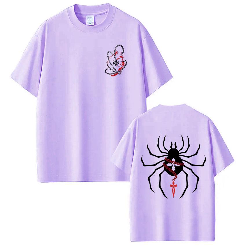Anime Hunter X Hunter Spider Kurapika T Shirt Men's Women Clothing Fashion Harajuku T-shirt Oversized Casual T-shirts Streetwear