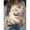 Autumn Sweatshirts Animal Cats 3D Print Hoodies Women Fashion Streetwear Long Sleeve Pullovers Tops Y2k Hoodie Woman Clothing