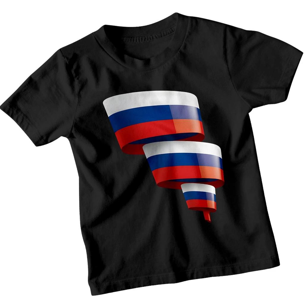 Russia Flag Countries Kids T-Shirt Russian Culture Travel Tee
