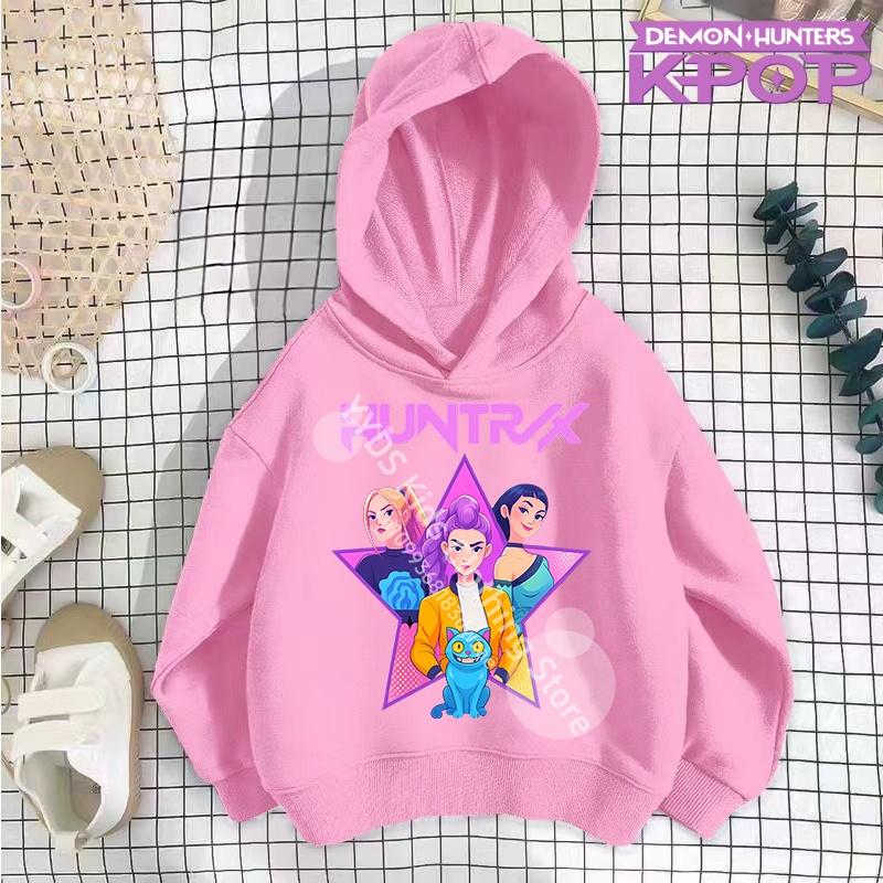 Худи Y2K K-Pop Demon Hunters для подростков, девочек и мальчиков, худи Rumi K-Pop Demon Hunters, осенняя повседневная одежда с длинным рукавом, детская одежда