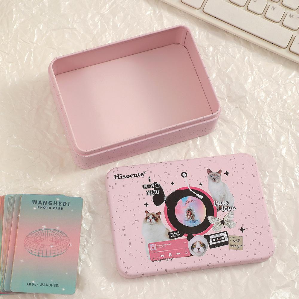 Настольный ящик для хранения ручной работы, материал «сделай сам», ящик для хранения большой емкости, 3-дюймовый железный ящик для хранения фотографий