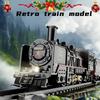 Детские Ретро Электрический Паровой Поезд Железнодорожные Игрушки Классический Железнодорожный Грузовой Поезд Высокоскоростные Пути Модель Поезда Игрушки для Мальчиков Рождественские Подарки