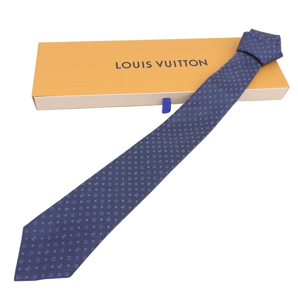 Отличный галстук-бабочка LOUIS VUITTON Monogram Classic шелковый мужской M70953 Б/у
