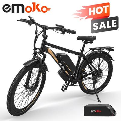Городской грузовой электровелосипед Emoko EC27-D с мощностью 500 Вт 48 В 45 Ач, Городской электровелосипед для поездок на работу, с задним багажником, 27-дюймовый Pedelec для поездок на рынок и доставки