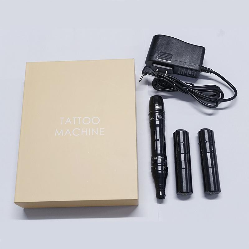 Машинка для татуажа бровей и губ с двумя аккумуляторами - Все-в-одном для татуажа бровей, губ и подводки глаз с эффектом напыления.