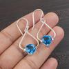 Swiss Blue Topaz 925 Sterling Silver Jewelry, Handmade Gorgeous Silver Earrings, Topaz Gemstone Jewelry For Love