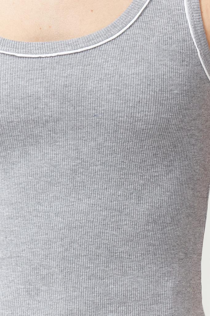 Women's Fashion New Athlete Black Contrast Piping Detailed Pool Neck Vüuda Fitted Ribbed Flexible Knitted Athlete