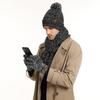 3Pcs Winter Warm Knit Beanie Hat Touchscreen Gloves Scarf Set for Women Men Skiing Skating Camping Driving Outdoor Sports Gifts