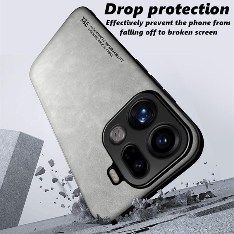Чехол для OPPO Find X9 Pro X9 X8 X6 X5 Pro X8S X8Ultra Магнитный из ПУ-кожи + Мягкий ТПУ Ультратонкая Защита Камеры Чехол для Телефона
