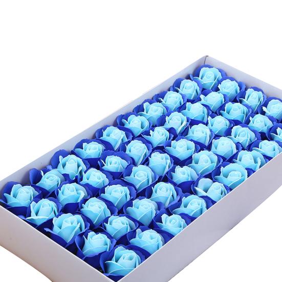 50 шт. 3-слойное мыло с ароматом розы, цветок, подарок на Рождество, День святого Валентина, день рождения