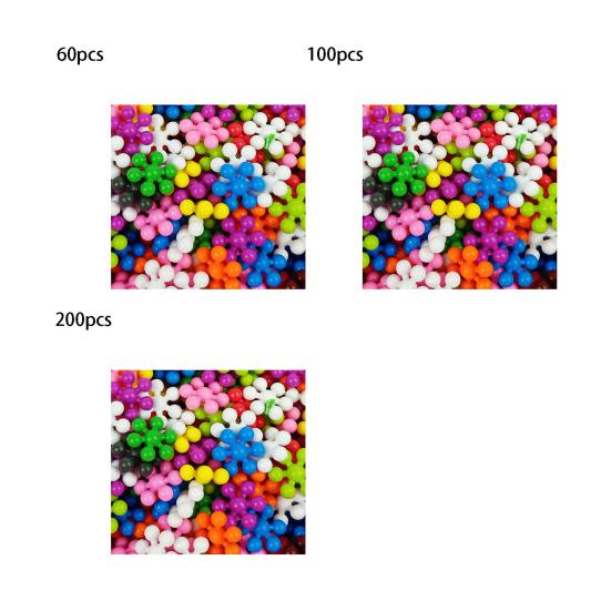 60/100/200 шт. развивающие трехмерные экологически чистые кирпичные игрушки снежный цветок мозговая игра развлекательная игрушка