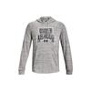 Under Armour Мужские толстовки с капюшоном свободного кроя с принтом ретро-букв серые 1379766-114