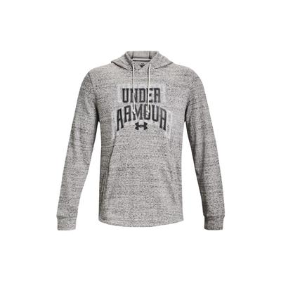 Under Armour Мужские толстовки с капюшоном свободного кроя с принтом ретро-букв серые 1379766-114