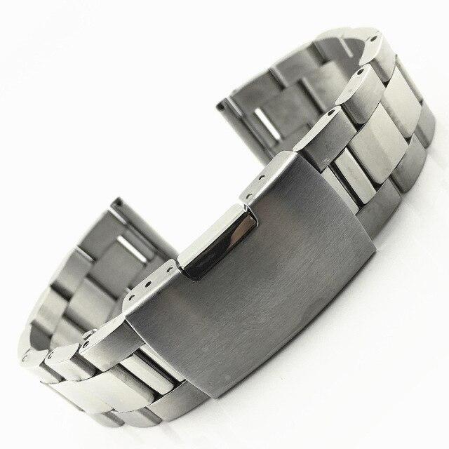 Stainless Steel Metal Watchband Bracelet 18mm 20mm 22mm 24mm 26mm 28mm 30mm Watch Band Wrist Strap Black Silver Gold Accessories