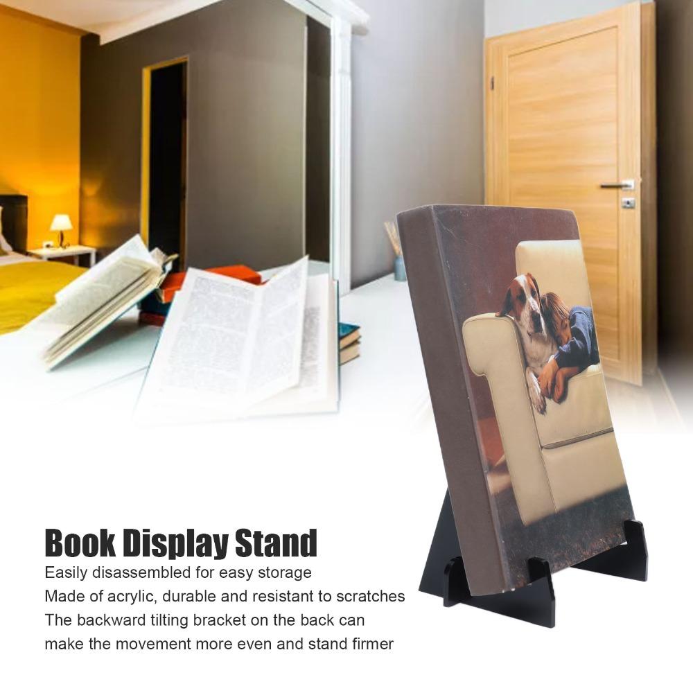 Acrylic Acrylic Book Display Stand Adjustable Bookrack Portable Bookshelf Office Desks