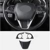Carbon Fiber Steering Wheel Decor Frame Trim 3PCS For Toyota Camry 2018-2024