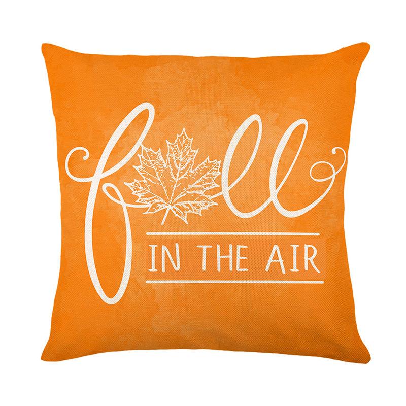 Pumpkin Pillow Cover Linen Printed Sofa Cushion Cover Living Room Bedroom Decoration Pillow Cover Home