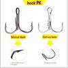 FTK 1PC Long Cast Size2-Size3 Fishing Lures Hook Spinner Spoon Lures With Treble Hooks