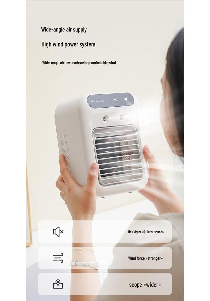 Portable Mini Desktop Air Conditioner Fan - Compact Summer Cooling Solution