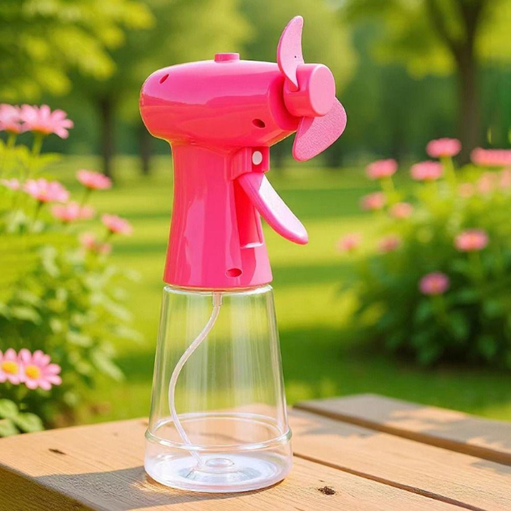 Battery Operated Water Spray Fan Plastic Portable Mist Fan New Handheld Misting Fan Beach Camping