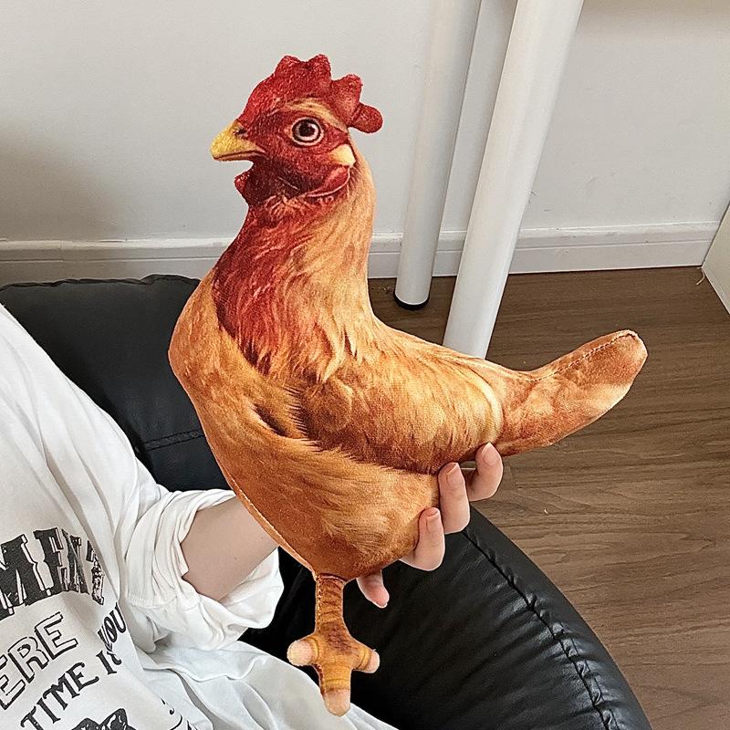 30СМ Кукла-несушка Имитация 3D Симуляция Курица Наполнитель ПП Хлопок Набитая Кукла Игрушка Подарки Для Детей Декор Комнаты Дома