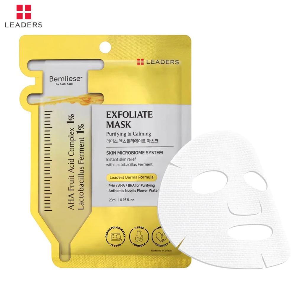 LEADERS Набор масок для лица (Отшелушивающее действие, против прыщей, антиоксидантное, осветление, регенерация, увлажняющий барьер) 28 г. x 6 шт. - корейский уход за кожей
