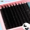 Black Tufted Eyelashes, 10 Rows , CC/D/DD Hot-melt Mink Eyelashes, with Long Eyes.