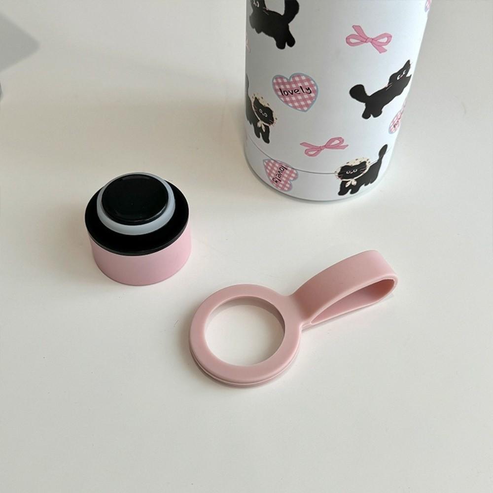 Cartoon Prints Students Coffee Mug Stainless Steel Insulated Water Bottle Outdoor Travel