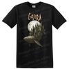 Gojira Ретро Рок Кит Город Замок Луна Фэнтези Арт Футболка с