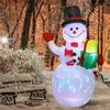 Christmas Inflatable Snowman 1.5m LED Illuminated Light Lantern Model Colorful Rotate Airblown Dolls Toys for Home Party Decor