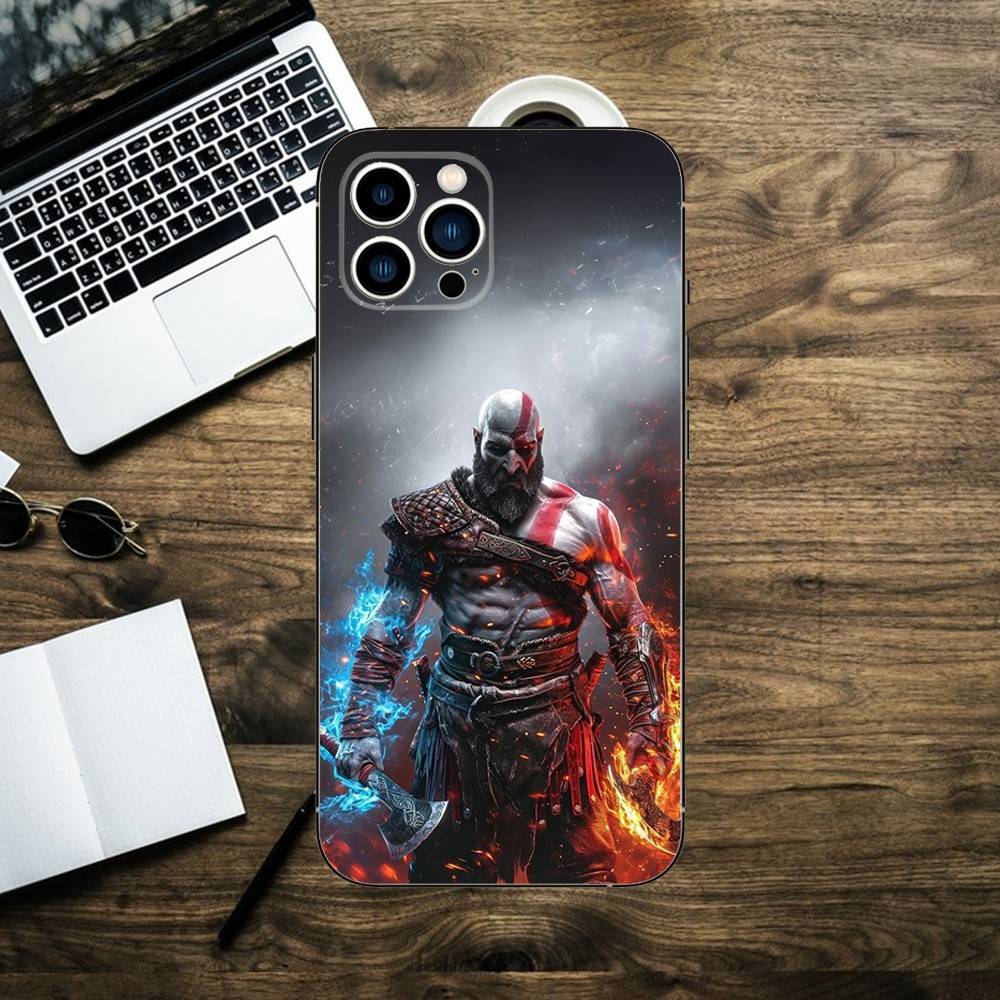 God Of W-War Phone Case For iPhone 16,15,14,13,12,11,XS,XR,X,8,7,Pro,Max,Plus,mini Silicone Black Cover