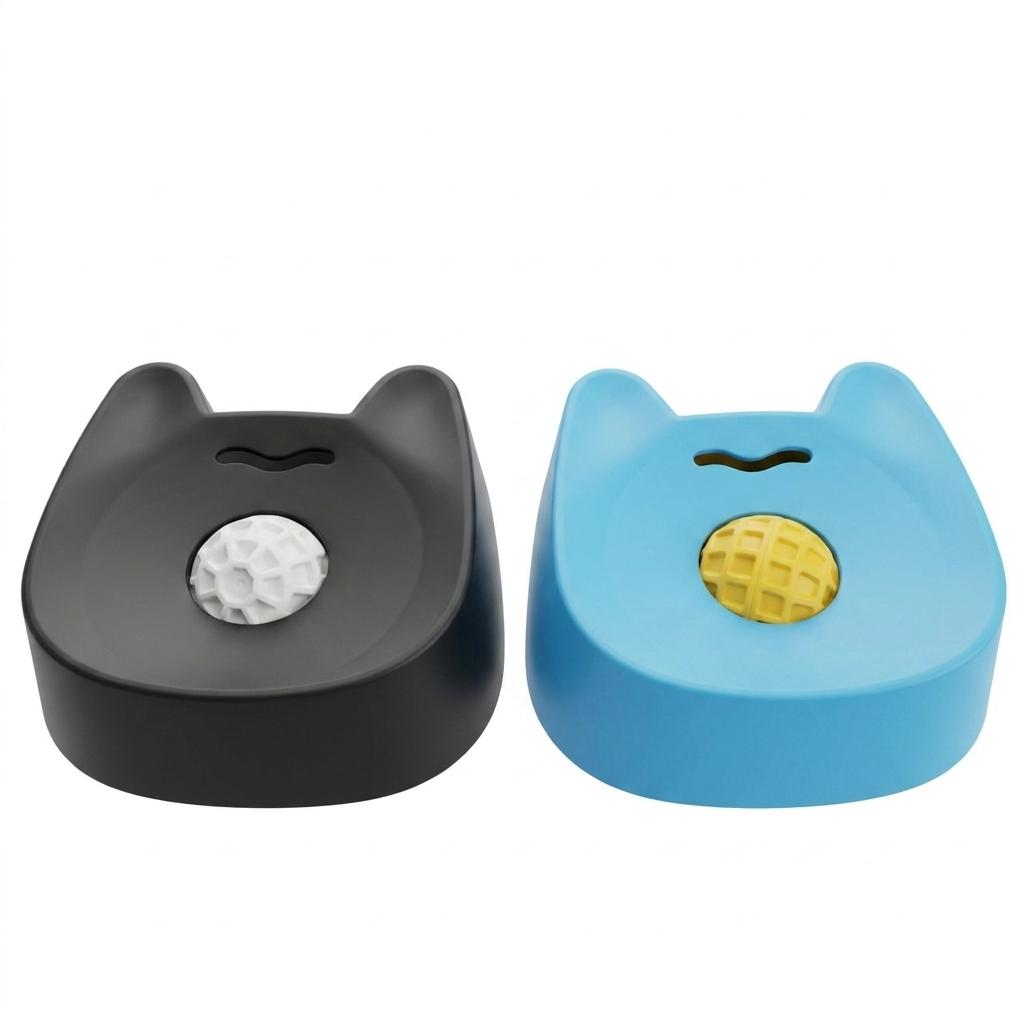 Pet Slow Feeder Bowl Ball Shape Anti-Slip Design For Small Medium Dogs Food Grade Material Easy To Clean