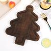 1pcChristmas Tree Plate Cute Christmas Hat Divided Snack Plate Party Wooden Fruit Candy Chocolate Plate Cake Dessert Divided Woo