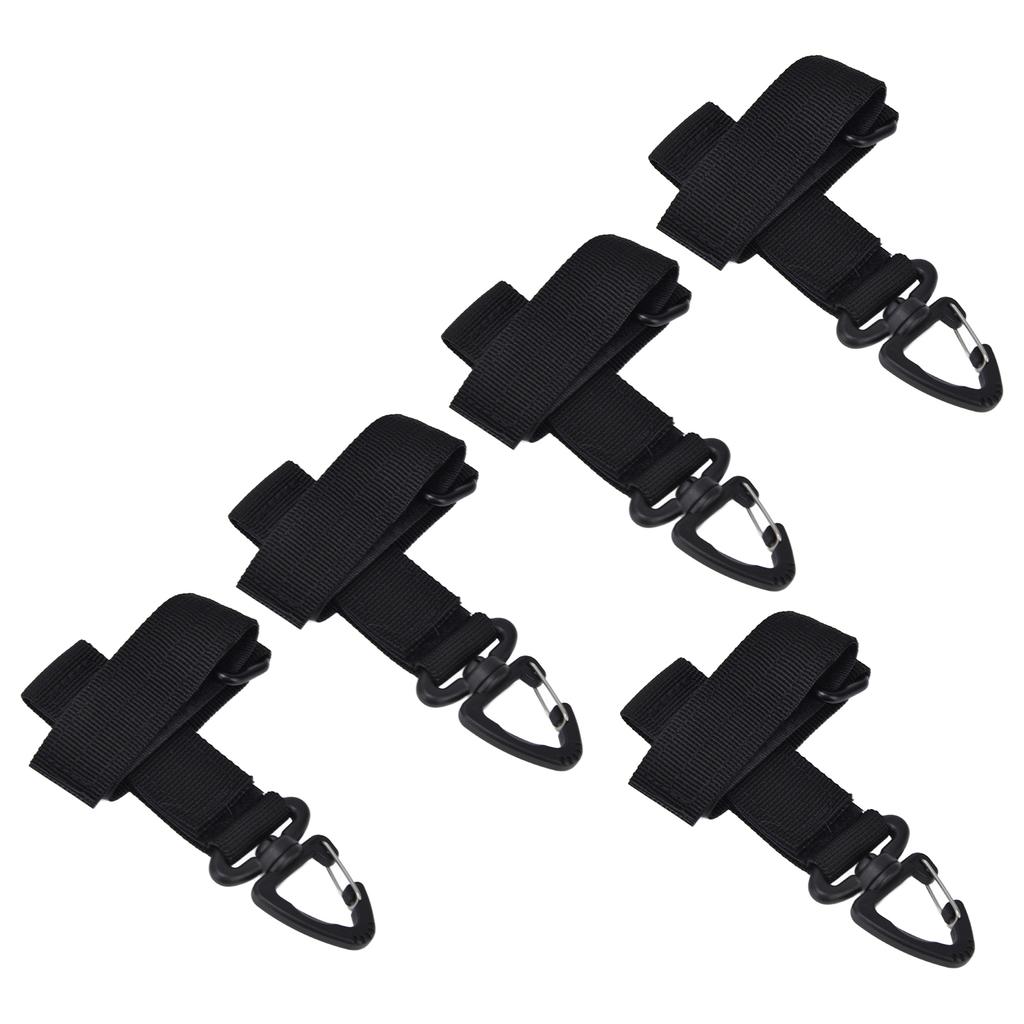 5 шт./компл. Многоцелевая пряжка для подвешивания перчаток, регулируемый нейлоновый крючок для перчаток, безопасный зажим, черный