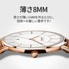 Simple Fashion Casual Business Watch Japanese Quartz Movement 40mm Dial Genuine Leather Band Unisex Band Rose Gold Case White Men's Ultra-thin 6.5MM