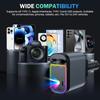Автомобильное зарядное устройство 4 в 1 с эффектом звездного света RGB, 120 Вт PD, быстрая зарядка, USB-адаптер для автомобиля с выдвижными кабелями, регулировка на 180° для iPhone Samsung