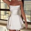Slimming Sleeveless Halter Neck Backless Dress for Women - Summer 2024