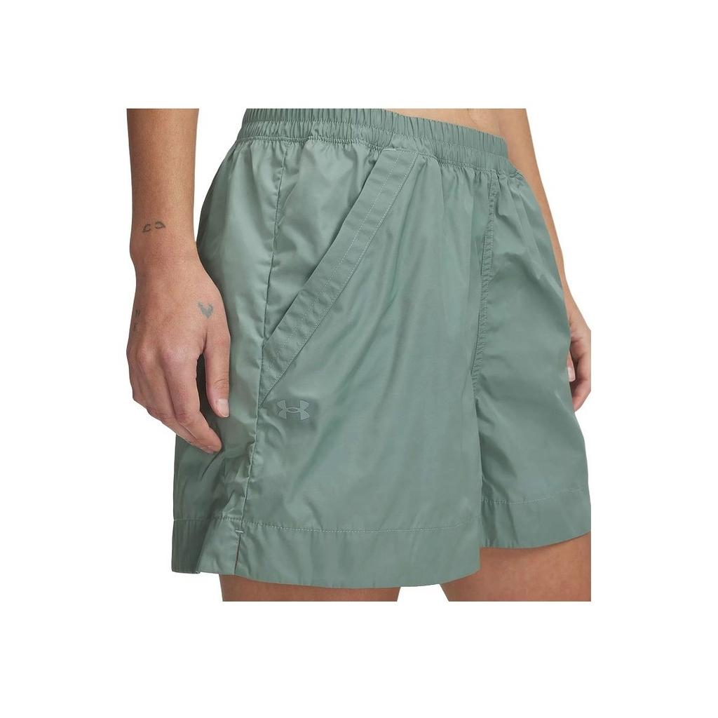 Under Armour Тканые Дышащие Универсальные Шорты для Бега и Фитнеса Женские шорты Зеленые 1389667-348