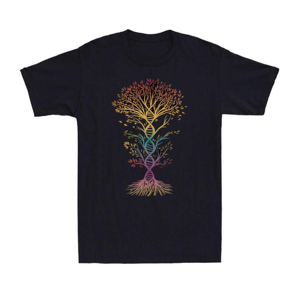 DNA Tree Colourful Biology Science Tree Novelty Men's Short Sleeve T-Shirt