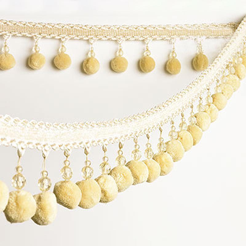 1М Помпон Европейский Стиль Районное Кружево Кисточка Бахрома Шар Занавеска Диван Скатерть Аксессуары Помпон Кружевная Отделка Шитье Сделай Сам Декор Лента