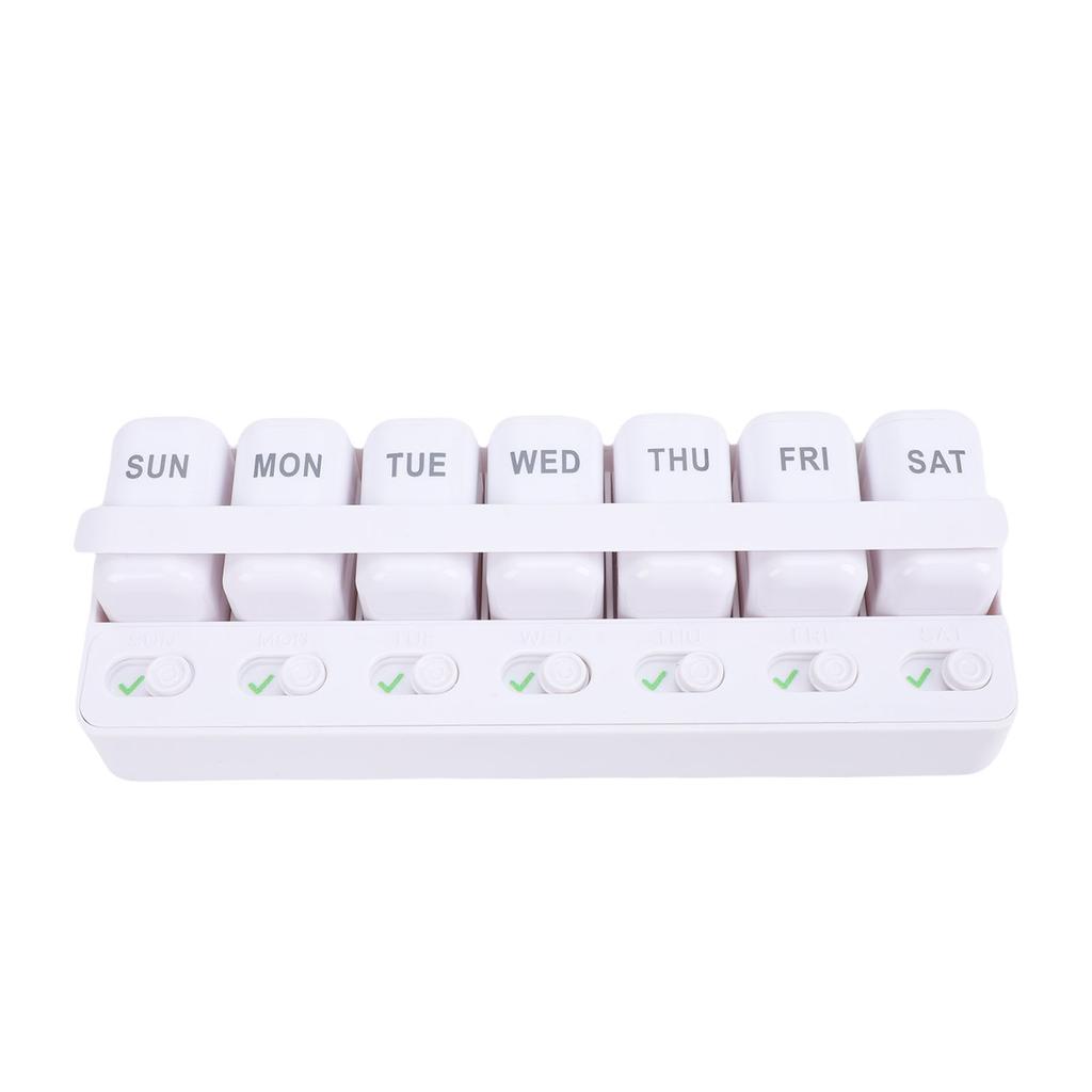 Weekly Tablet   7 Day Compartment Storage Detachable Home Travel Box with Reminder