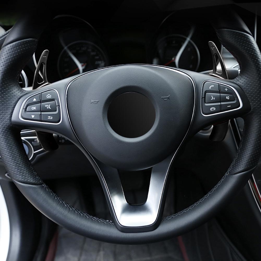 Aluminum Car Steering Wheel Shift Paddles Extensions Fit For Mercedes Benz A B E R Class(Black)
